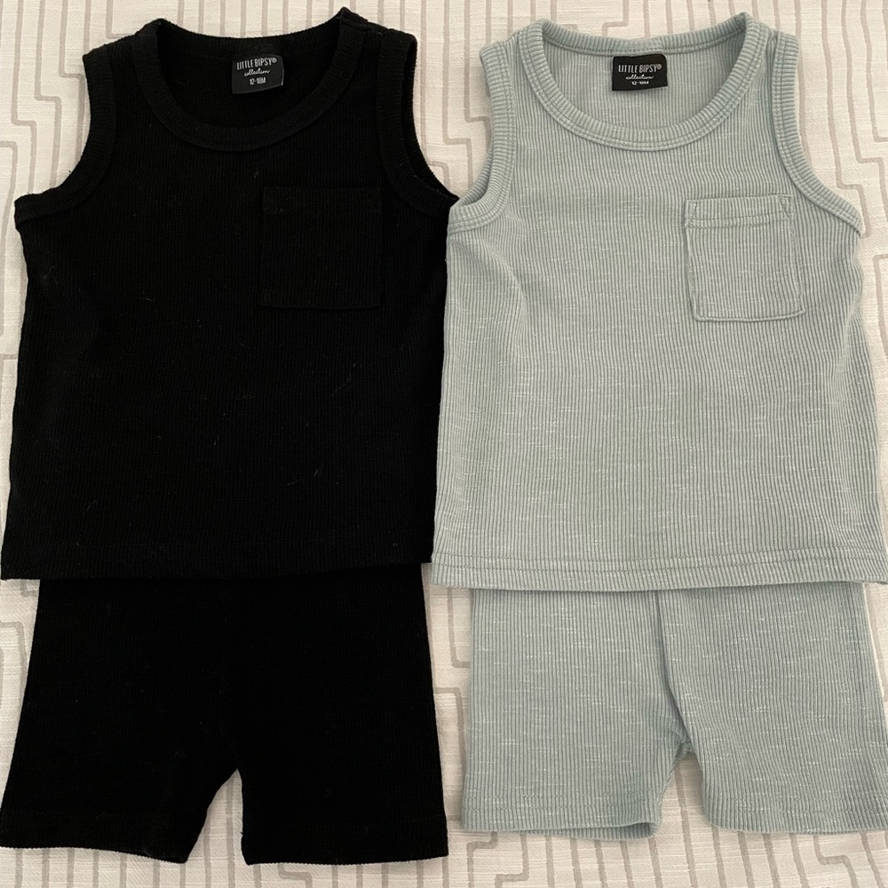Little Bipsy Ribbed Tank and Shorts Sets